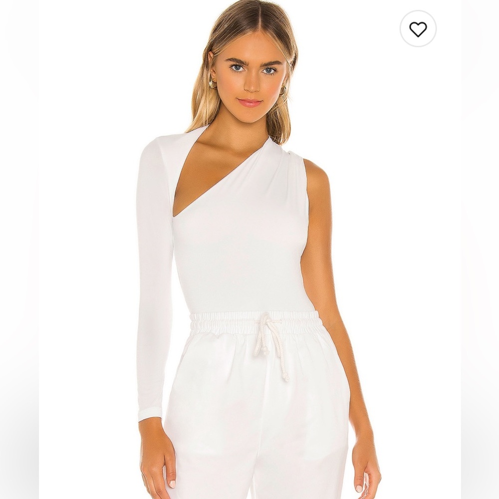 SNDYS XS white one sleeve body suit